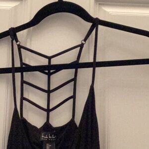 Nicole Miller Black Halter Maxi Gown